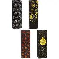 Tsi 12 Flaschenbeutel PREMIUM Weihnachten 2 Motiv sortiert 12,0 x 38,0 cm