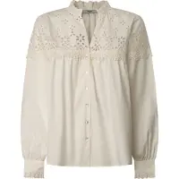 Pepe Jeans pour femme. PL305014 Chemisier Bernadette blanc (M), Casuel, Coton, Manche longue