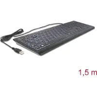 DeLOCK USB Tastatur kabelgebunden 1.5 m schwarz mit XXL Buchstaben und (12170)