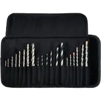 Metabo Sacoche à roulettes - - 20 pcs - Forets à métaux, bois et pierre - Noir - Mixte