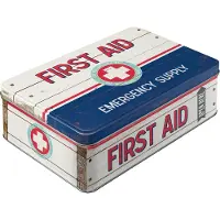 Nostalgic Art Nostalgic-Art - Vorratsdose Flach - Nostalgic Pharmacy - First Aid Blue