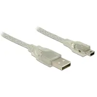 DeLOCK USB Kabel A -> Mini-B St/St 0.50m transparent