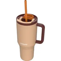 Kambukka Thermal Mug With Telescopic Straw Rio Tumbler Almond Dream 950ml Orange