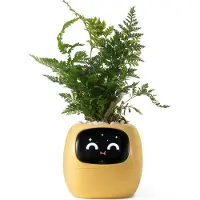 Plantsio Robot de jardinire intelligent pour animaux de compagnie, conseils sur l'entretien des plantes avec mojis, adorable compagnon vgtal