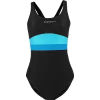 Crowell Femmes, Maillot de bain, Kostium kąpielowy damski Katie kol.01 czarno-błękitno-niebieski 36, Bleu, Multicolore, Noir, (36)