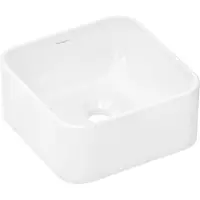 Hansgrohe lavabo à poser Xuniva Q 300x300mm, sans trou pour robinet/tropplein, blanc (300 mm, 300 mm)