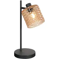 Steinhauer - lampe de table - Ocre - ambre noir - verre métal - lampe en verre coloré - E14 - 4227ZW