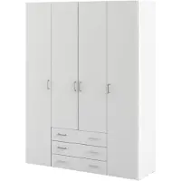 Dmora Armoire Space 70410 blanche
