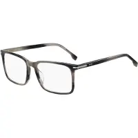 BOSS Monture optique en acétate à motif et charnières argentées