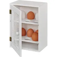 Relaxdays Armoire pour oeufs, en bois (18 cm, 5.50 l, 1x)