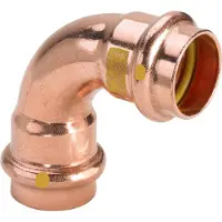 Viega 345518 Coude Profipress gaz 90 degrés 2616 cuivre, avec SC-Contur, 42 mm (Raccord à sertir)
