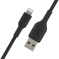 Belkin Câble Lightning vers USB-A tressé BoostCharge Pro - 0,15 mètre - Noir