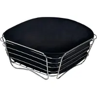 Kesper CORBEILLE À PAIN ET À FRUITS NOIRE 26X26X11CM, Stockage du pain, Argent, Noir