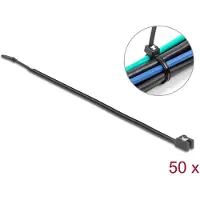 DeLOCK Attache-rouleau - 200 mm - Noir -