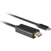 Lanberg CA-CMDP-10CU-0005-BK câble vidéo et adaptateur 0,5 m USB Type-C DisplayPort Noir