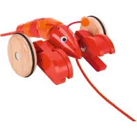 Goki Animal à Tirer - - Homard - Bois - Multicolore - Pour Enfant de 12 mois et plus