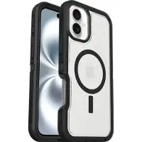 Otterbox Defender XT mit MagSafe (Apple iPhone 16 Plus), Coque pour téléphone portable, Noir, Transparent