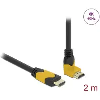 DeLOCK Câble HDMI haute vitesse (2 m), Câble vidéo, Noir, Jaune