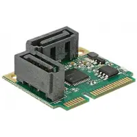 DeLOCK 95260, Mini PCI Express, SATA, Low Profile, Asmedia ASM1061, 6 Gbit/s, boîte