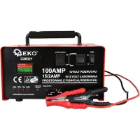 GEKO Chargeur de batterie de voiture avec démarrage 6/12V, 100A (100 A, 12V, 24V)