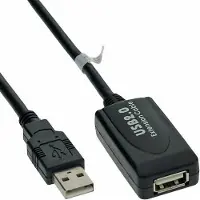 Hapena USB2AAVA, 5 m, USB A, USB A, USB 2.0, 0,48 Gbit/s, noir