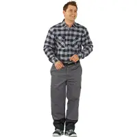 Planam Pantalon de soudeur Weld Shield taille 52 gris/noir (52)