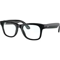 Ray-Ban RW4008 Meta Wayfarer noir brillant/clair