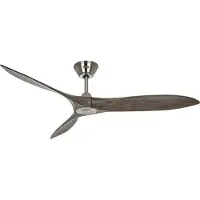 CasaFan Ventilateur de Plafond Eco Airscrew 152cm Chromé Bois massif - -