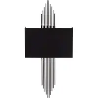 Opviq , 614, 35 x 10 x 2, lampe murale, noir,argent, corps en métal