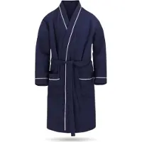 Normani Peignoir court 'Bali' marine / blanc
