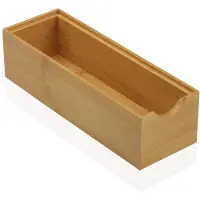 Versa BigBuy Home S3402665 Boîte multi-usages, bambou, 7,8 x 6,4 x 23 cm