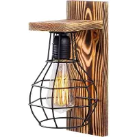 Opviq , Erebos - 121-A, appliques murales, bois, bois, 16 x 16 x 30 cm