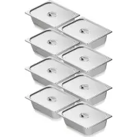 Vevor Bac Gastronorme GN 1/2 Lot de 8