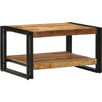 vidaXL Table basse 70x50x38 cm Bois massif rugueux Mango