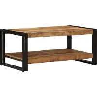 vidaXL Table basse 90x50x38 cm Bois massif rugueux Mango