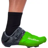 VeloToze couvre-chaussures pour pédales, taille unique, vert - protection aérodynamique pour les pieds, idéale par temps humide.