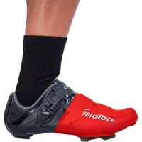 VeloToze : couvre-chaussures pour pédales, taille unique, rouge - pour des pieds au chaud et au sec, quelles que soient les conditions météorologiques.