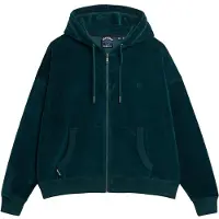 Superdry Velour Full Zip Sweatshirt Vert XS Femme