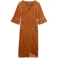 Superdry W8011965a Short Sleeve Midi Dress Marron XS Femme