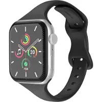 IMoshion Bracelet slim en silicone pour Apple Watch | 44/45/46/49 mm - Noir