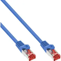 InLine 76403B Câble patch, S/FTP (PiMf), Cat.6, 250MHz, PVC, cuivre, bleu, 3m