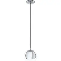 Eglo 94592 Rocamar Lampe à suspendre en verre Chrome (LT)
