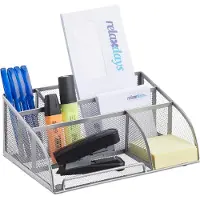 Relaxdays Organiseur de bureau treillis