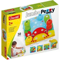 Quercetti Jumbo Peggy jumbo pegs & pegboard - mosaïque avec grandes chevilles