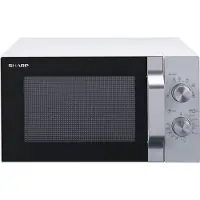 Sharp Micro-ondes R204WA Solo 6 niveaux de puissance -mécanique pour décongeler, cuire et réchauffer