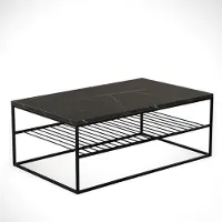 Skye Decor , Etna - Royal, table basse, noir, 100 % PANNEAUX DE PARTICULES MÉLAMINÉS, 95 x 55 x 43 cm