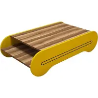 Skye Decor , Cool - Walnut, Yellow, Tables basses, noyer, 120 x 30 x 63,6 cm