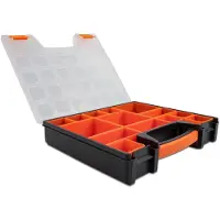 DeLOCK , boîtier de tri, 14 compart., 312x272x60mm, orange/noir - Delo