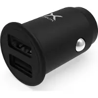Krux Chargeur voiture 2x USB 2.4 A 24 W., Adaptateur pour véhicule, Noir