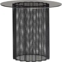Hubsch Table d'appoint en métal / verre - noir